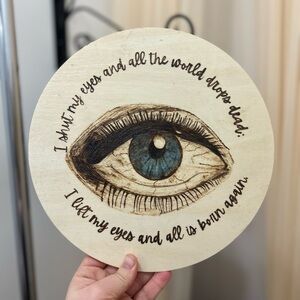 Rustic Blue Eye Wall Art Decor